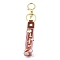 Cloud PVC Rope Keychains, with Zinc Alloy Finding, for Bag Quicksand Bottle Pendant Decoration, Sienna, 17.5cm