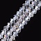 Glass Beads Strands, AB Color Plated, Faceted, Bicone, Clear AB, 4x4mm, Hole: 1mm, about 92~96pcs/strand, 13.78~14.37 inch