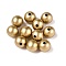 Matte Style Spray Painted Acrylic Beads, Round, Gold, 8x7.5mm, Hole: 1.8mm, about 1840pcs/500g