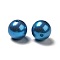 ABS Plastic Imitation Pearl Beads, Round, Steel Blue, 15~16x15mm, Hole: 2mm