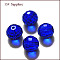 K9 Glass, Imitation Austrian Crystal Beads, Grade AAA, Faceted(128 Facets), Round, Blue, 10mm, Hole: 0.9~1mm