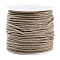 Cotton Braid Thread, with Spool, Round, Dark Khaki, 1.2mm, about 21.87 Yards(20m)/Roll