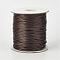 Eco-Friendly Korean Waxed Polyester Cord, Coconut Brown, 3mm, about 41.01~41.56 Yards(37.5~38m)/Roll