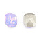 K9 Glass Rhinestone Cabochons, Pointed Back & Back Plated, Faceted, Oval, Violet, 10x8x4mm