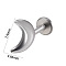 304 Stainless Steel Threadless Labret Stud, Tragus Stud, Flat Back Earring, Stainless Steel Color, Moon, 8mm, Pin: 1.2mm