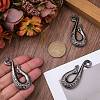 3Pcs Alloy S-Hook Clasps FIND-CP0003-47AS-3