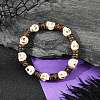 Natural Coconut & Synthetic Turquoise & Non-magnetic Synthetic Hematite Beads Stretch Bracelets for Women BJEW-JB12133-02-1