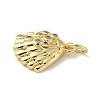 Brass Micro Pave Clear Cubic Zirconia Pendants KK-U046-02G-07-2