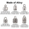 120Pcs 6 Styles Tibetan Style Alloy Cord Ends TIBE-CJ0001-29-2