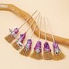 6Pcs Halloween Rough Raw Natural Amethyst Witch Altar Broom PW-WG01DCA-01-1