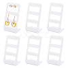 6Pcs 3 layers 24-Hole Acrylic Earring Display Stands ODIS-PH0001-52-7