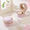 Portable Travel Round Velvet Jewelry Set Storage Zipper Boxes CON-TAC0001-11B-6