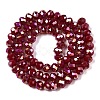 Electroplate Glass Beads Strands EGLA-A044-P6mm-B02-3