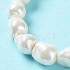 Electroplated Glass Imitation Pearl Beads Strands BSHE-G035-01B-05-1-4