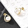 Teardrop Brass Micro Pave Clear Cubic Zirconia Stud Earrings EJEW-C154-04G-3