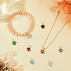 16PCS 8Colors Brass Cubic Zirconia Charms KK-DC0003-70-4