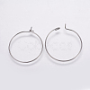 316 Surgical Stainless Steel Hoop Earrings Findings X-STAS-K146-039-25mm-1