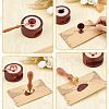 Brass Wax Seal Stamp with Wood Handle AJEW-WH0412-0272-3