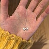 Bowknot 925 Sterling Silver Pendant Necklaces for Women NJEW-F338-04S-4