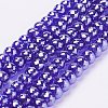Electroplate Glass Bead Strands EGLA-P027-PL01-1