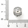 Brass Clear Cubic Zirconia European Beads FIND-M049-01AS-03-3