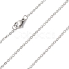 4Pcs 304 Stainless Steel Cable Chain Necklace Making STAS-FS0001-81P-3