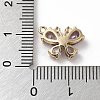 Brass Micro Pave Cubic Zirconia Charms X-KK-G491-28G-02-3
