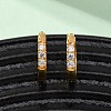 304 Stainless Steel Clear Cubic Zirconia Hoop Earrings EJEW-D331-18B-G-5