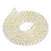 Electroplate Transparent Glass Beads Strands GLAA-H021-01B-FR04-4