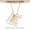 1pc Brass Chain with Alloy Letter Pendants Necklaces NJEW-LP0001-41E-G-2