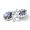 Natural Blue Spot Jasper Oval Pendants G-NH0025-15P-05-2