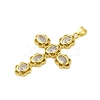 Rack Plating Brass Clear Cubic Zirconia Pendants KK-S380-32G-A-2