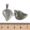 Natural Labradorite Heart Pendants G-H073-03P-08-3