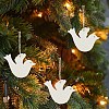 20Pcs Unfinished Wood Pendant Decoration BIRD-CP0001-02-7