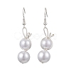 Easter Rabbit Acrylic Dangle Earrings for Women EJEW-JE06217-1