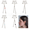 5Pcs 5 Styles Star Alloy Snap Hair Clips PHAR-GO0001-02-1