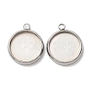 Non-Tarnish 304 Stainless Steel Pendant Cabochon Settings X-STAS-K202-03E-P-2