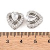Brass Micro Pave Clear Cubic Zirconia Beads KK-S389-23P-3