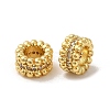 Rack Plating Brass Micro Pave Cubic Zirconia European Beads KK-K377-02G-2