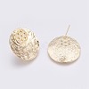 Brass Stud Earrings Settings KK-I622-23G-NF-2
