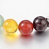 Chips and Round Chakra Natural Gemstone Beaded Stretch Bracelets BJEW-JB01990-03-2