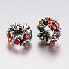 Tibetan Style Alloy Rhinestone European Beads PALLOY-F200-04A-2