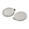 304 Stainless Steel Pendant Cabochon Settings STAS-D127-18A-P-2