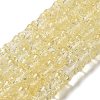 Transparent Crackle Glass Beads Strands GLAA-D025-01D-1