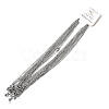 12Pcs 2.4MM 304 Stainless Steel Textured Cable Chain Necklaces for Men Women NJEW-H093-18P-02-4