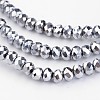 Electroplate Glass Bead Strands LS-EGLA-G014-2mm-FP03-2