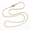 PVD Vacuum Plating 304 Stainless Steel Boston Link Chain Necklace NJEW-S420-005C-G-4