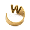 PVD Vacuum Plating 201 Stainless Steel Cuff Rings RJEW-Z032-01G-W-4