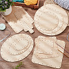 Wooden Knitting Crochet Bottoms Set WOOD-WH0036-03-5