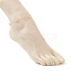 Shell Pearl Beaded Cross Link Anklets AJEW-AN00535-3